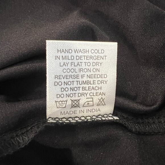 Spy Zone Exchange Black, Orange Gold Green Leaf Print Maxi Wrap Dress - Size M - Picture 10 of 10